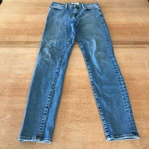 Frame Le High Skinny Jeans Women 26 Blue Mid Rise Medium Wash Stretch Preppy